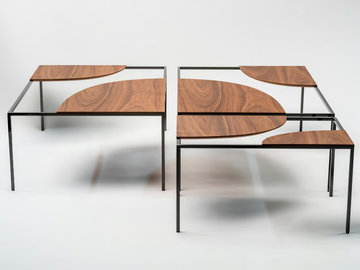 CREEK - Low metal coffee table by La Manufacture - view 2